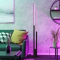 Eglo - LED RGBW Prigušiva podna lampa 2xLED/16W/230V crna ZigBee