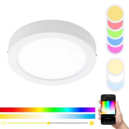 Eglo - LED RGBW Prigušiva stropna svjetiljka FUEVA-C LED/21W/230V