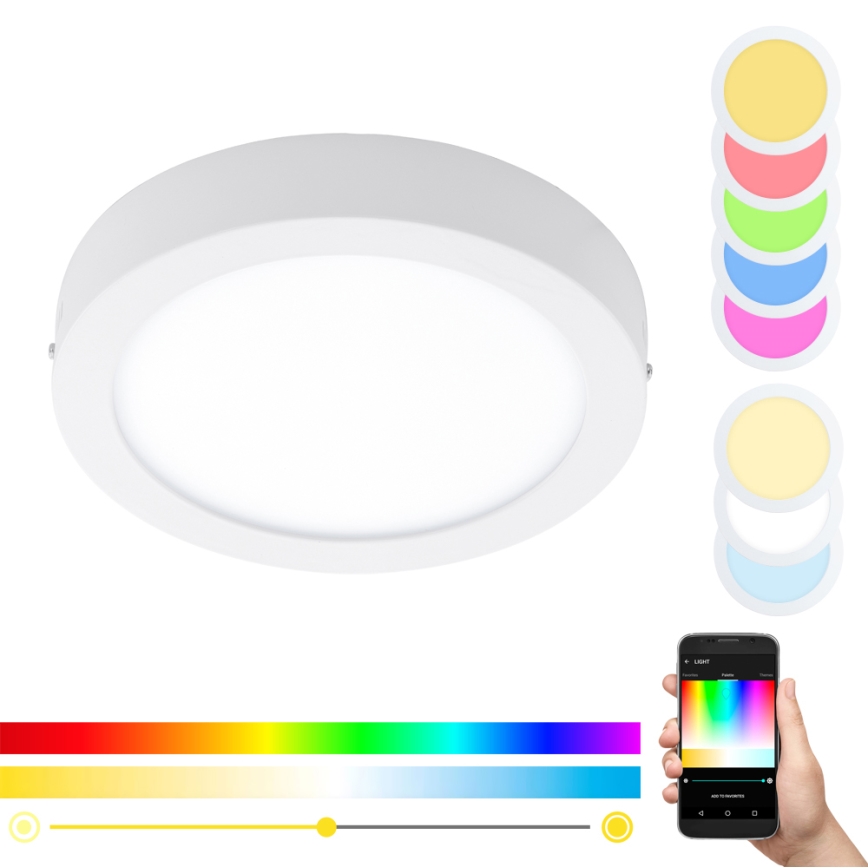 Eglo - LED RGBW Prigušiva stropna svjetiljka FUEVA-C LED/21W/230V