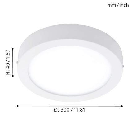 Eglo - LED RGBW Prigušiva stropna svjetiljka FUEVA-C LED/21W/230V