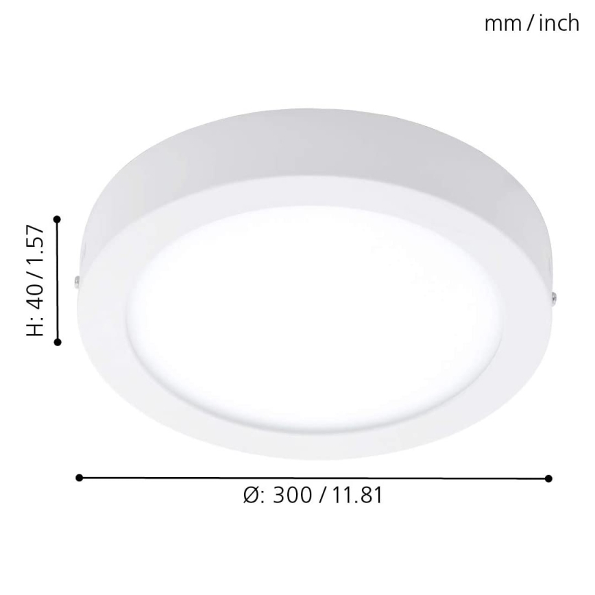 Eglo - LED RGBW Prigušiva stropna svjetiljka FUEVA-C LED/21W/230V