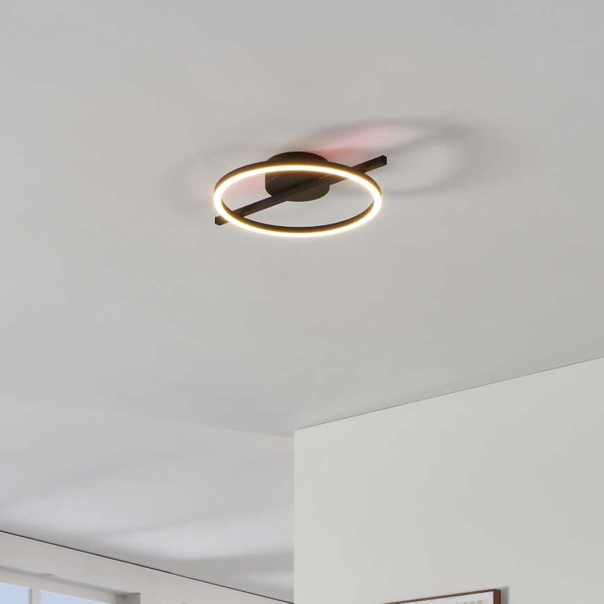 Eglo - LED RGBW Prigušiva stropna svjetiljka LED/17W/230V 2700-6500K crna + daljinski upravljač