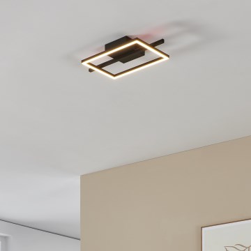 Eglo - LED RGBW Prigušiva stropna svjetiljka LED/17W/230V 2700-6500K crna + daljinski upravljač
