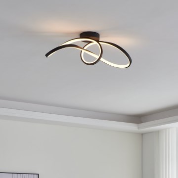 Eglo - LED RGBW Prigušiva stropna svjetiljka LED/22W/230V 2700-6500K crna
