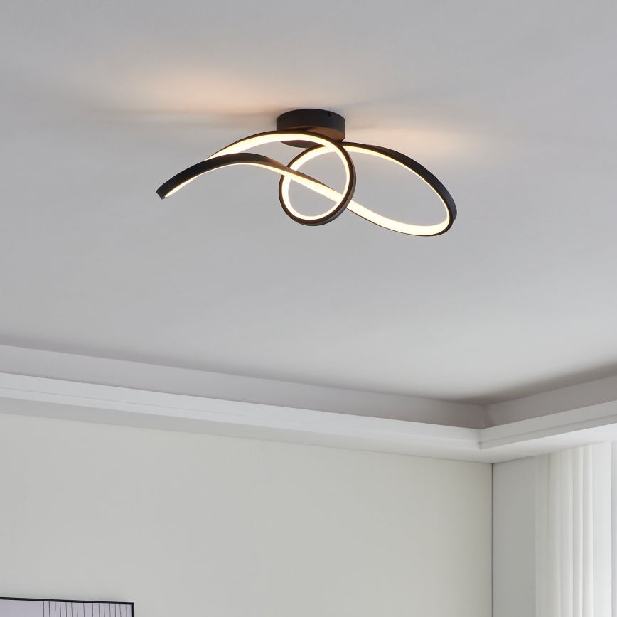 Eglo - LED RGBW Prigušiva stropna svjetiljka LED/22W/230V 2700-6500K crna