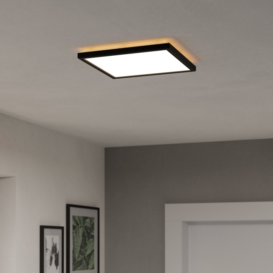Eglo - LED RGBW Prigušiva stropna svjetiljka za kupaonicu LED/13,4W/230V 2700-6500K 29x29 cm IP44 crna