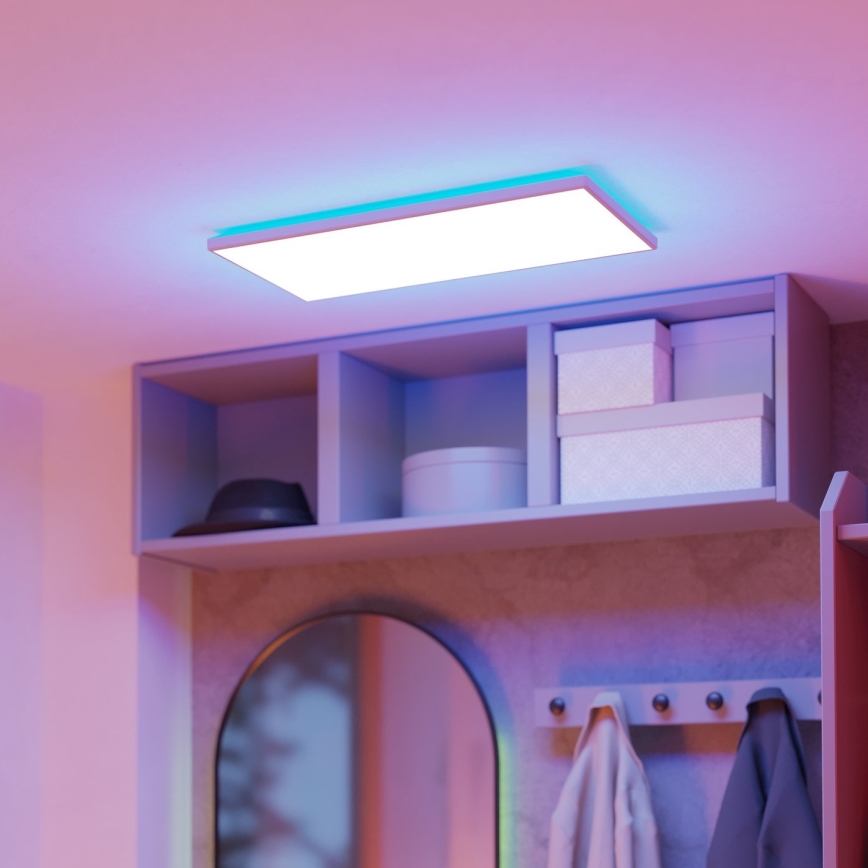 Eglo - LED RGBW Prigušiva stropna svjetiljka za kupaonicu LED/17,2W/230V 2700-6500K 30x57cm IP44 bijela ZigBee