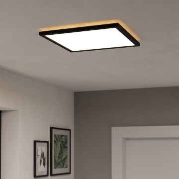 Eglo - LED RGBW Prigušiva stropna svjetiljka za kupaonicu LED/17,6W/230V 2700-6500K 39x39 cm IP44 crna ZigBee