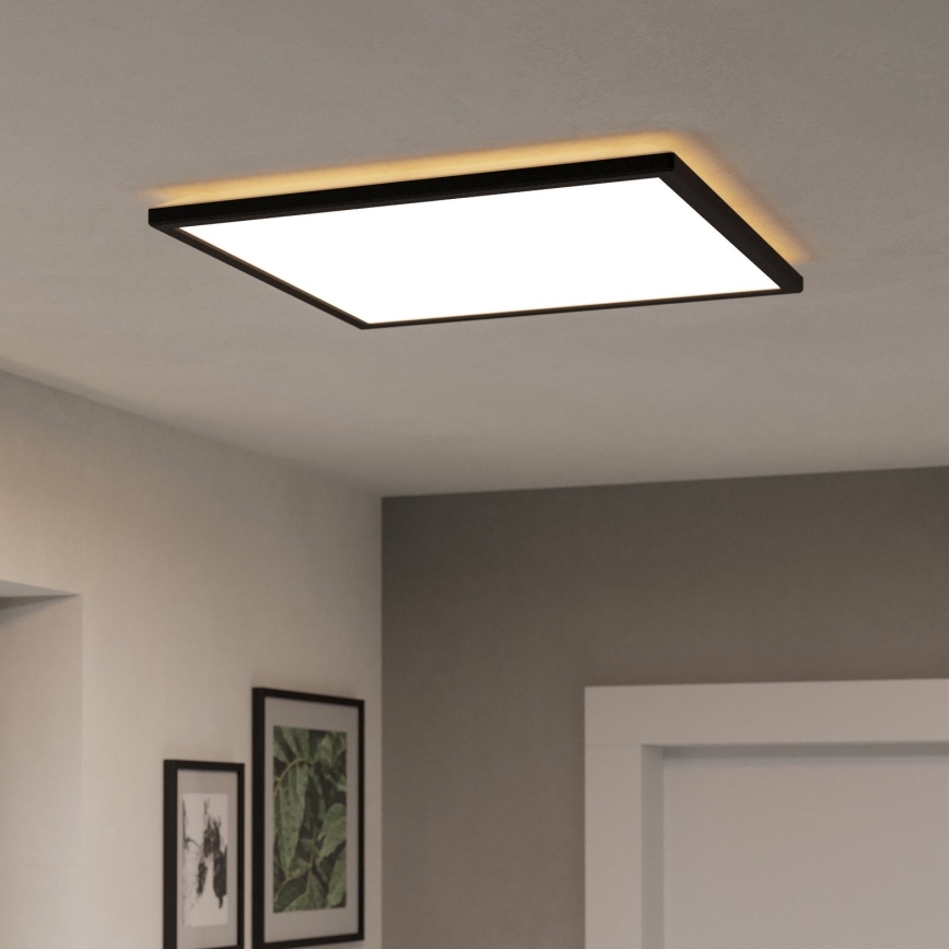Eglo - LED RGBW Prigušiva stropna svjetiljka za kupaonicu LED/17W/230V 2700-6500K 50x50cm IP44 crna ZigBee
