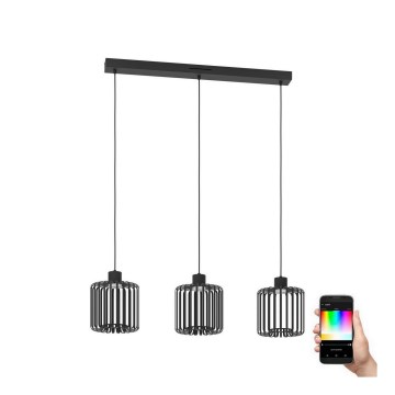 Eglo - LED RGBW prigušivački luster na užetu 3xLED/3,7W/230V 2700-6500K