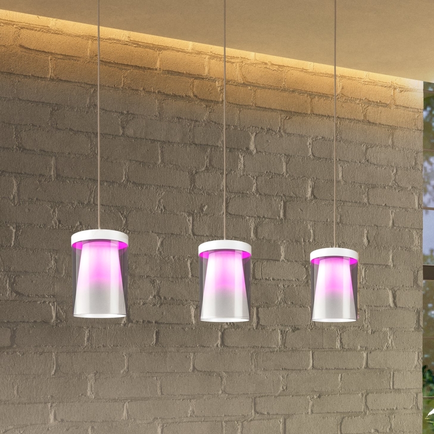 Eglo - LED RGBW Prigušivi luster na sajli 3xLED/3,7W/230V 2700-6500K bijela ZigBee