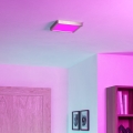 Eglo - LED RGBW prigušivo kupaonsko stropno svjetlo LED/10,5W/230V 2700-6500K 22x22 cm IP44 matirani krom