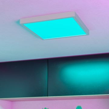 Eglo - LED RGBW prigušivo kupaonsko stropno svjetlo LED/13,5W/230V 2700-6500K 29,5x29,5 cm IP44 bijela