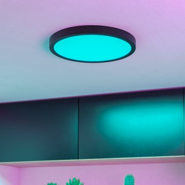 Eglo - LED RGBW prigušivo kupaonsko stropno svjetlo LED/14,3W/230V 2700-6500K prom. 27,8cm IP44 crno