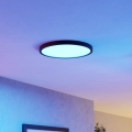 Eglo - LED RGBW prigušivo kupaonsko stropno svjetlo LED/17,5W/230V 2700-6500K Ø 38,9 cm IP44 crna