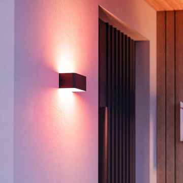 Eglo - LED RGBW prigušivo vanjsko zidno svjetlo LED/10W/230V 2700-6500K IP55 crno