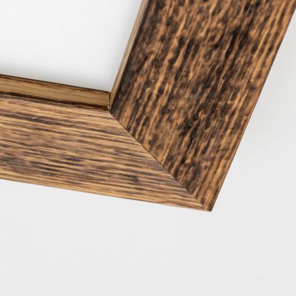 Eglo - LED RGBW panel za površinsku montažu s mogućnošću prigušivanja SALOBRENA-C WOOD LED/16W/230V 2700-6500K 34x34 cm smeđa + daljinski upravljač