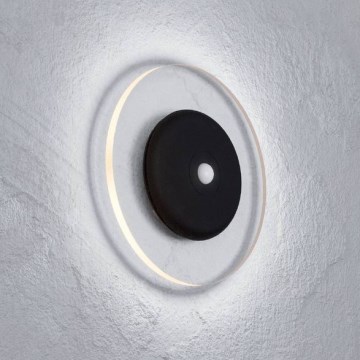 Eglo - LED RGBW punjiva zidna svjetiljka s mogućnošću prigušivanja, s senzorom pokreta i sumraka, LED/5V, 2000 mAh, crna + daljinski upravljač