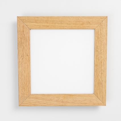 Eglo - LED RGBW panel za površinsku montažu s mogućnošću prigušivanja SALOBRENA-C WOOD LED/16W/230V 2700-6500K 34x34 cm smeđa + daljinski upravljač