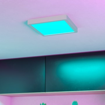 Eglo - LED RGBW stropna kupaonska svjetiljka s mogućnošću prigušenja LED/10,5W/230V 2700-6500K 22x22 cm IP44 bijela