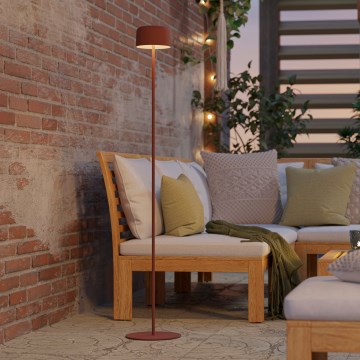 Eglo - LED solarna punjiva podna svjetiljka s dodirnim upravljanjem LED/2,8W/3,7V 1800 mAh IP44 narančasta