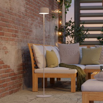 Eglo - LED solarna punjiva stojeća lampa s dodirnim upravljanjem LED/2,8W/3,7V 1800 mAh IP44 bijela