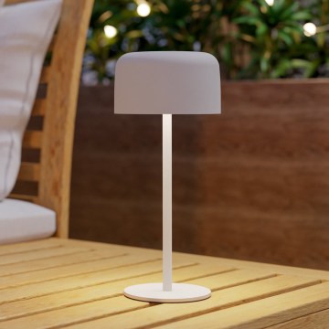 Eglo - LED solarna punjiva stolna lampa s dodirnim upravljanjem LED/2,8W/3,7V 1800 mAh IP44 bijela