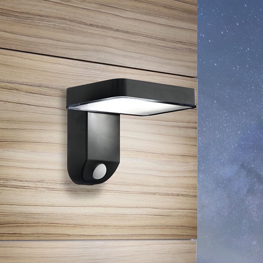 Eglo - LED solarno zidno svjetlo sa senzorom LED/4,5W/3,7V 2200 mAh IP44