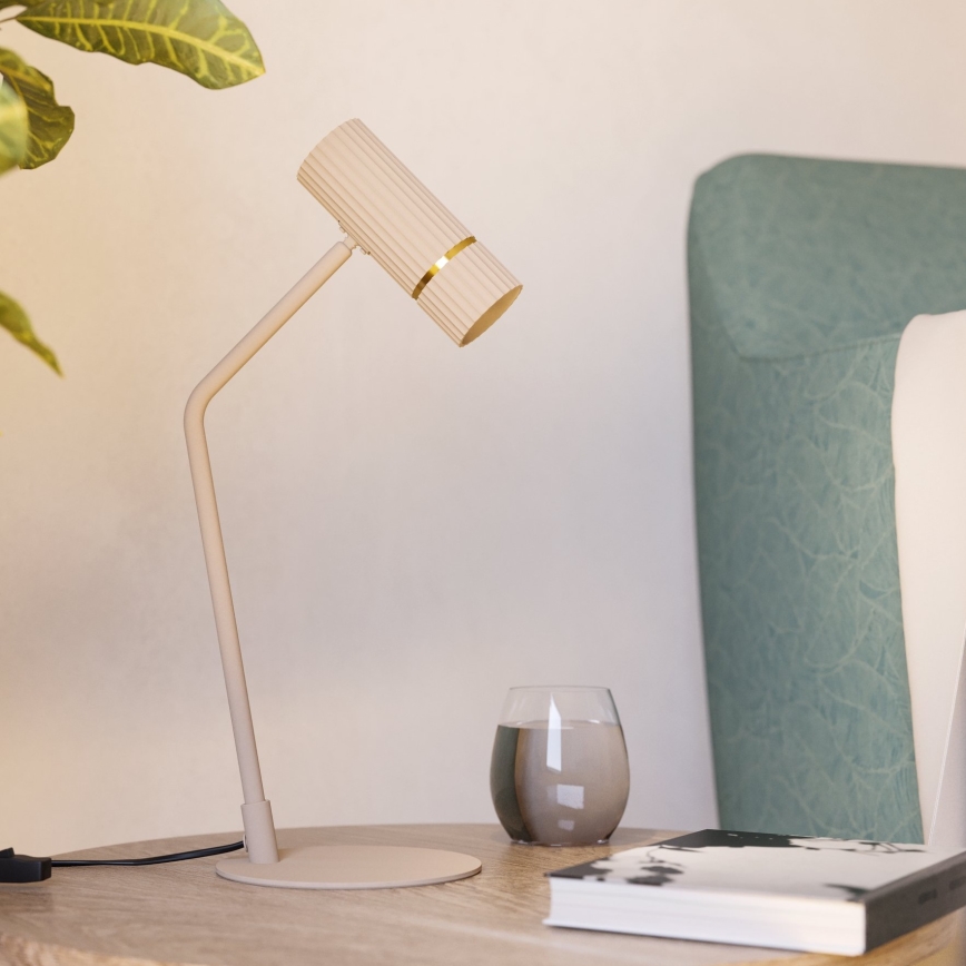 Eglo - LED Stolna lampa 1xGU10/5W/230V 3000K bež