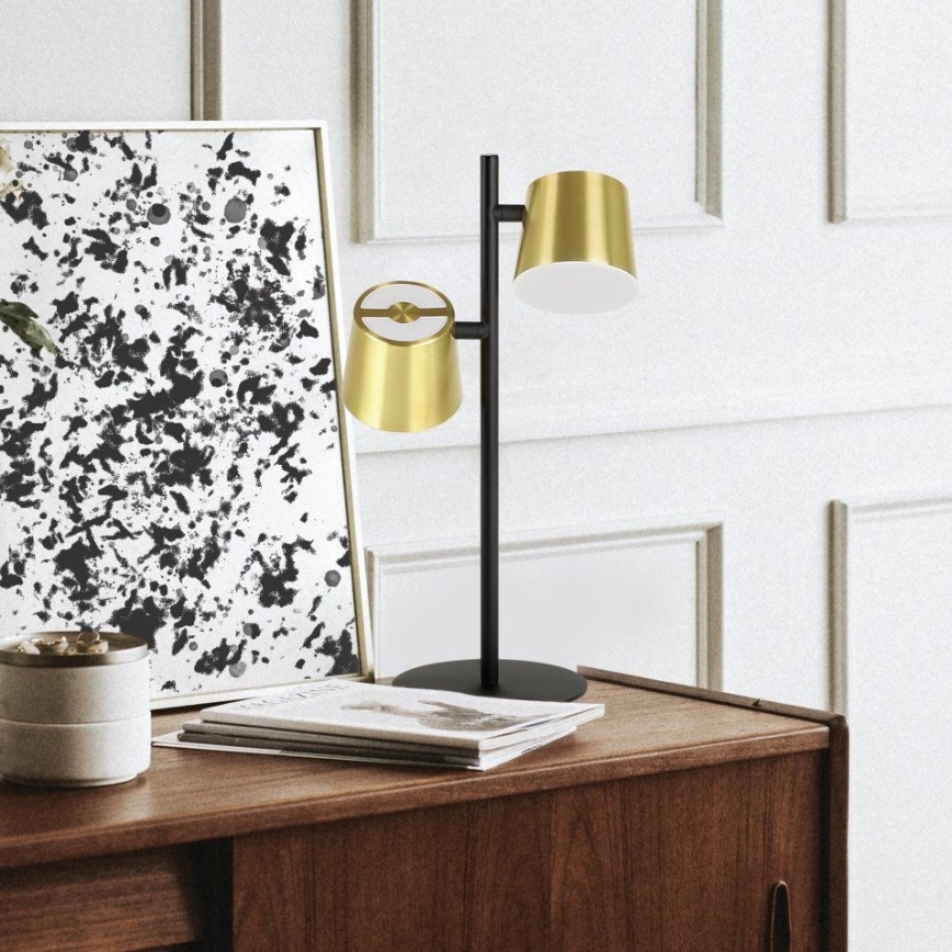 Eglo - LED Stolna lampa 2xGU10/4,6W/230V 3000K zlatna