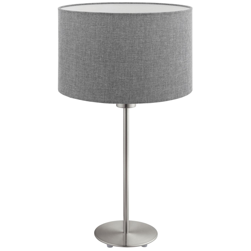 Eglo - LED  Stolna lampa TUNJA 1xE27/60W/230V 38,5 cm mat krom/siva