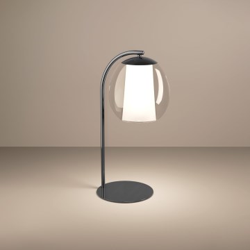 Eglo - LED stolna svjetiljka s prigušivanjem LED/5,5W/230V + LED/1,6W crni krom