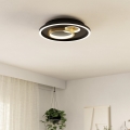 Eglo - LED Stropna svjetiljka 1xLED/14W/230V + 1xLED/8,5W pr. 38 cm crna/zlatna