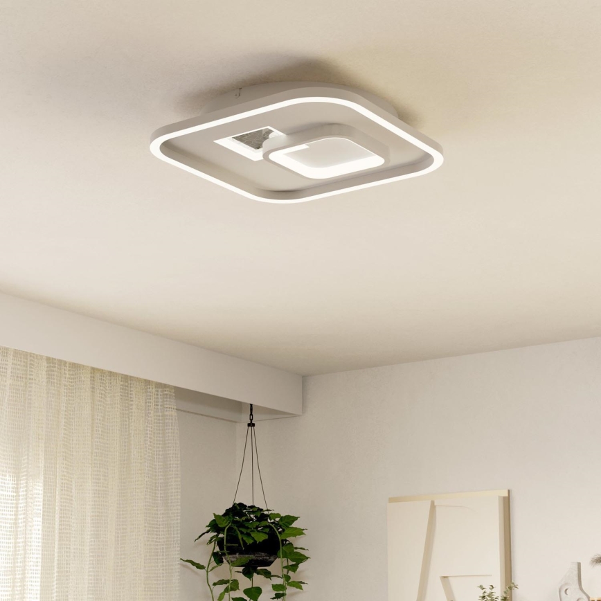 Eglo - LED Stropna svjetiljka 1xLED/16,2W/230V + 1xLED/9,2W 38x38 cm bijela