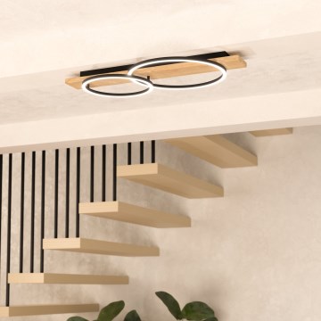 Eglo - LED Stropna svjetiljka 2xLED/12W/230V 3000K bež/crna