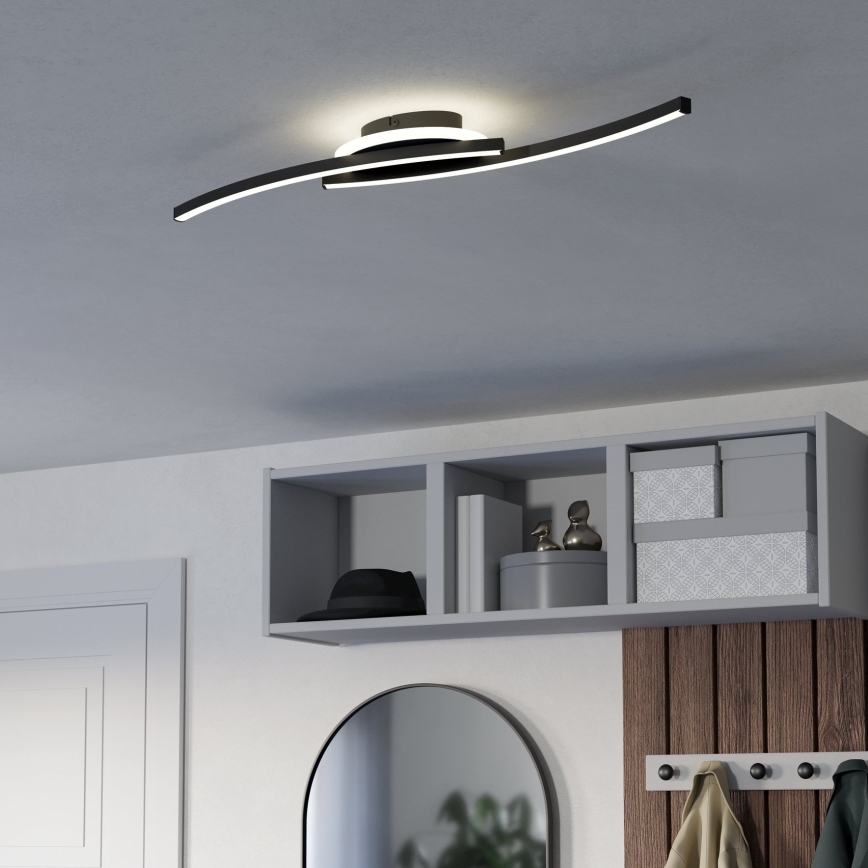 Eglo - LED Stropna svjetiljka LED/12W/230V 4000K crna
