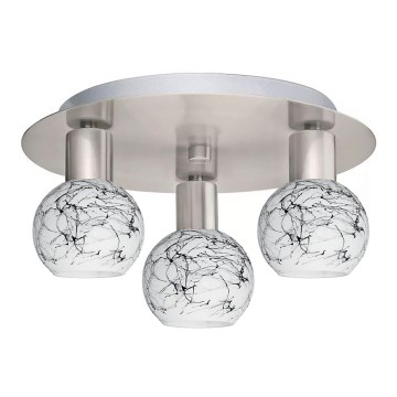 Eglo - LED Stropna svjetiljka MY CHOICE 3xE14/4W/230V mat krom/bijela/crna