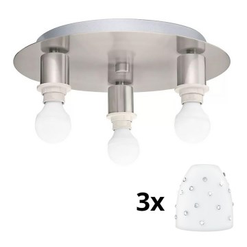 Eglo - LED Stropna svjetiljka MY CHOICE 3xE14/4W/230V mat krom/bijela