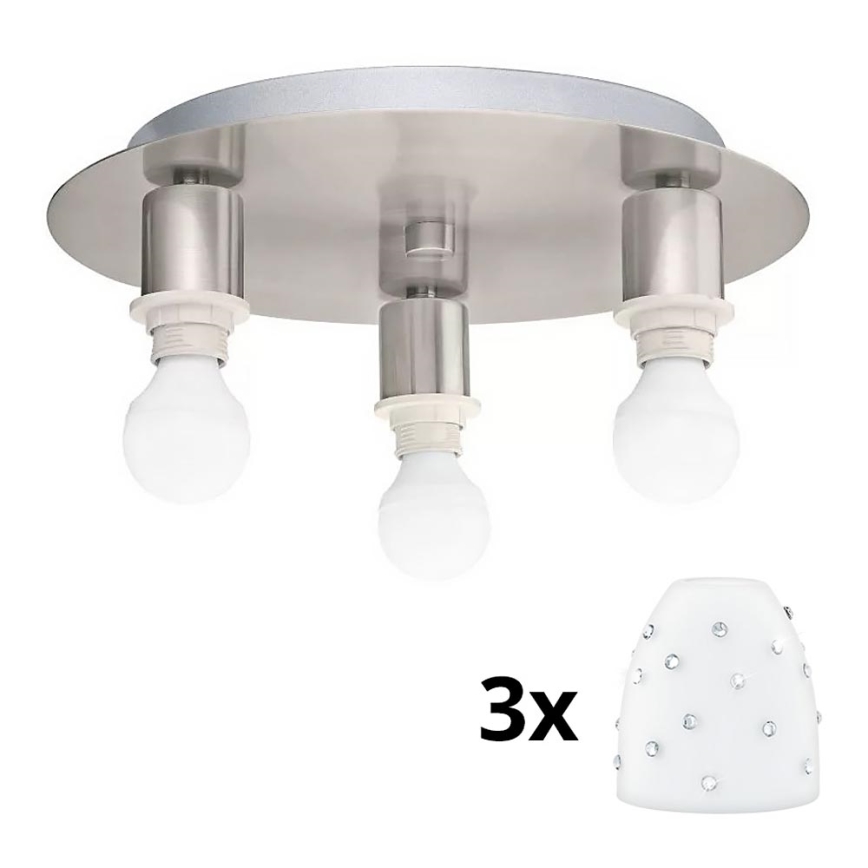 Eglo - LED Stropna svjetiljka MY CHOICE 3xE14/4W/230V mat krom/bijela