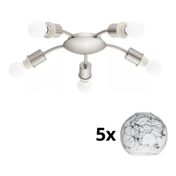 Eglo - LED Stropna svjetiljka MY CHOICE 5xE14/4W/230V  mat krom/bijela/crna