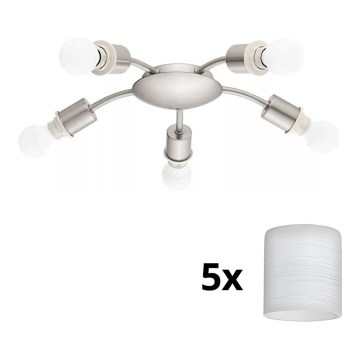 Eglo - LED Stropna svjetiljka MY CHOICE 5xE14/4W/230V  mat krom/bijela