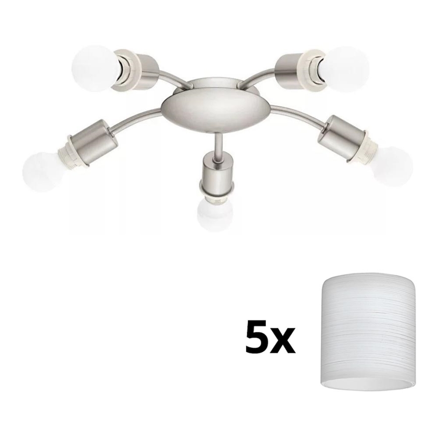 Eglo - LED Stropna svjetiljka MY CHOICE 5xE14/4W/230V  mat krom/bijela