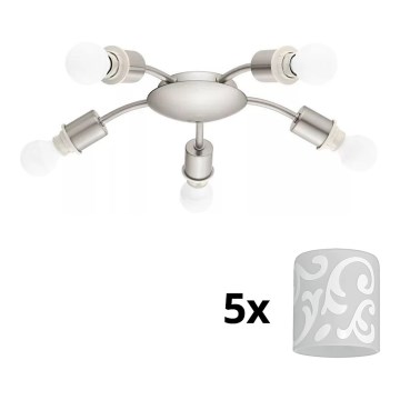 Eglo - LED Stropna svjetiljka MY CHOICE 5xE14/4W/230V  mat krom/bijela