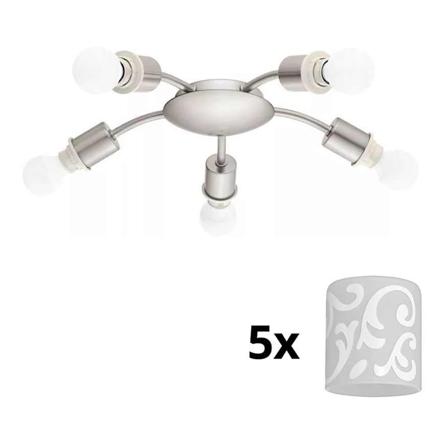 Eglo - LED Stropna svjetiljka MY CHOICE 5xE14/4W/230V  mat krom/bijela