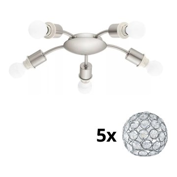 Eglo - LED Stropna svjetiljka MY CHOICE 5xE14/4W/230V  mat krom