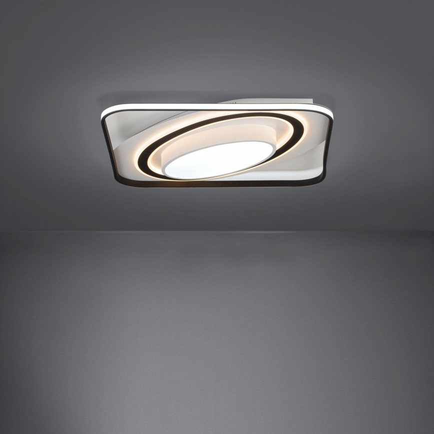 Eglo - LED stropna svjetiljka s prigušivanjem LED/28W/230V+LED/13W+ LED/2,8W 3000-6500K crna + daljinski upravljač
