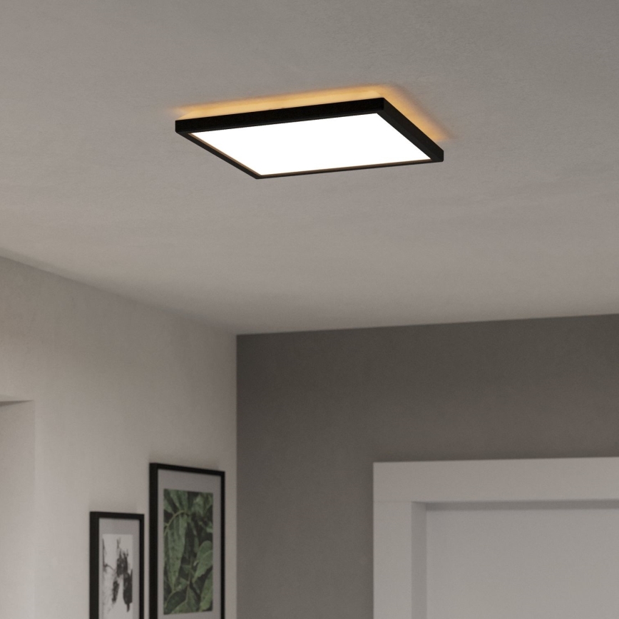 Eglo - LED Stropna svjetiljka za kupaonicu LED/13,4W/230V 2700/4000/6500K 29x29 cm IP44 crna