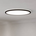 Eglo - LED stropna svjetiljka za kupaonicu s mogućnošću prigušivanja LED/16,8W/230V 2700-6500K promjer 50 cm IP44 crna + daljinski upravljač