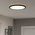 Eglo - LED stropna svjetiljka za kupaonicu s mogućnošću prigušivanja LED/18,5W/230V 2700-6500K promjer 38,9 cm IP44 crna + daljinski upravljač