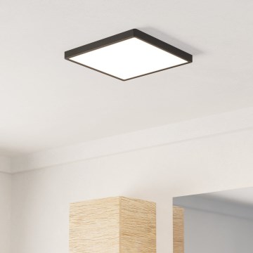 Eglo - LED stropno svjetlo za kupaonicu LED/13W/230V 2700/4000/6500K 29x29 cm IP44 crno